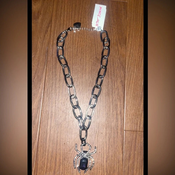 BETSEY JOHNSON Halloween Rich Witch Thick Chain Purple Gemstone Necklace NEW NWT - Picture 4 of 4